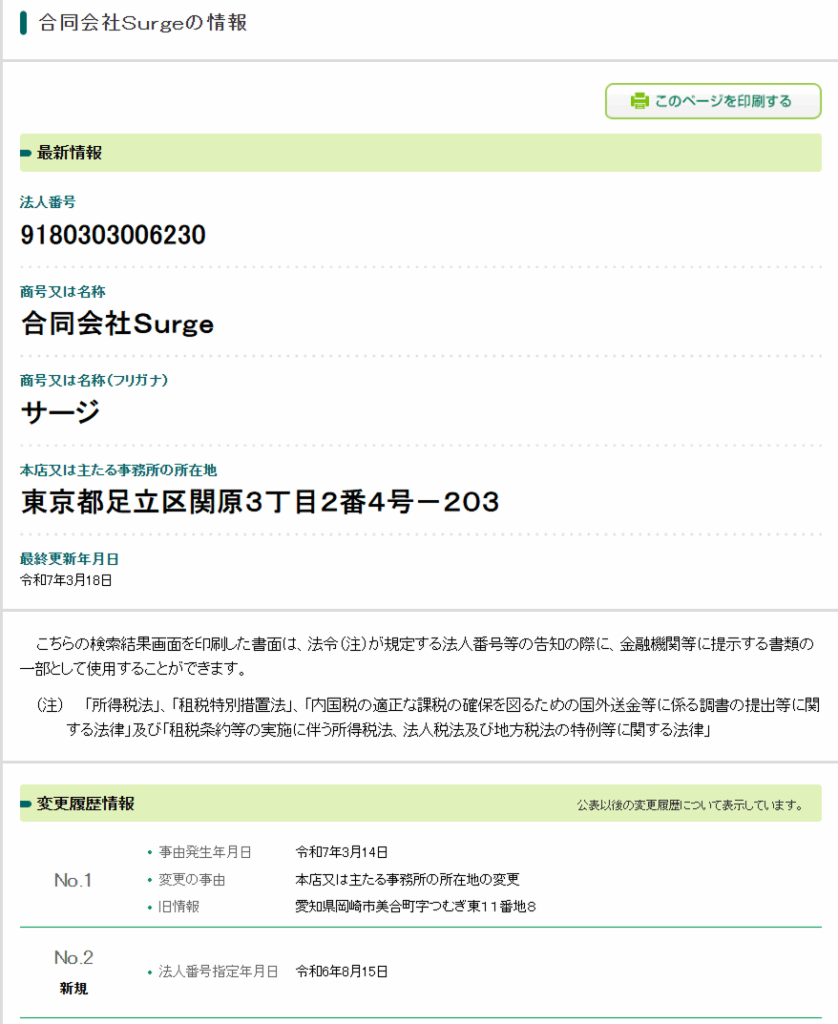 合同会社Surgeの会社情報