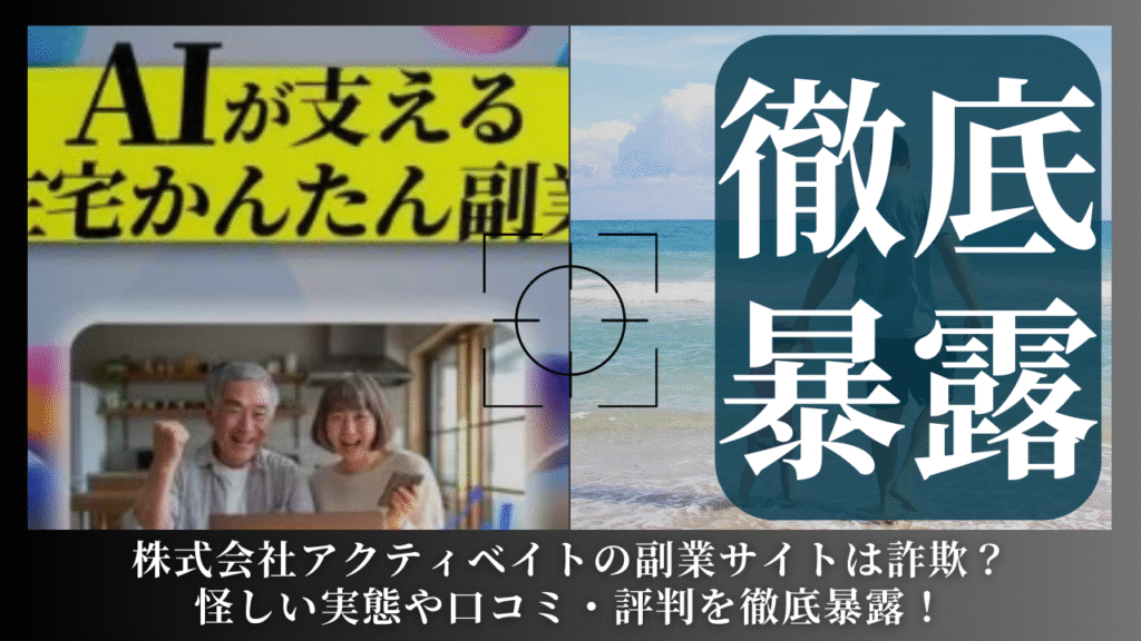 株式会社アクティベイト|本田祐介が運営する副業サイトは副業詐欺?怪しい実態や手口を徹底暴露!
